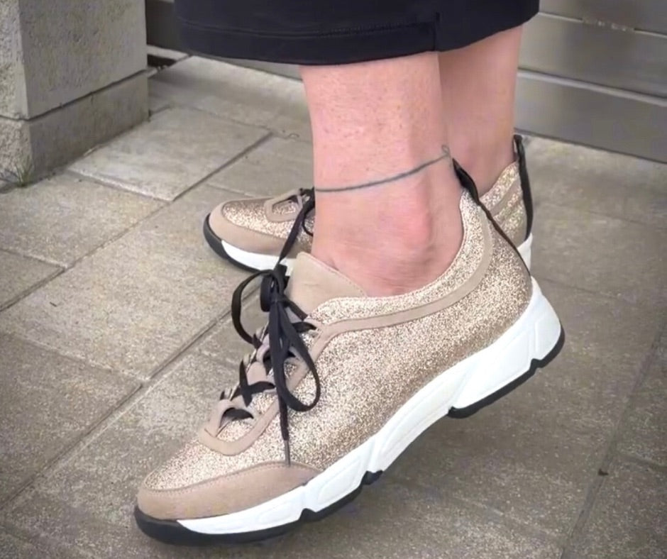 Shine gold csillogó sneaker