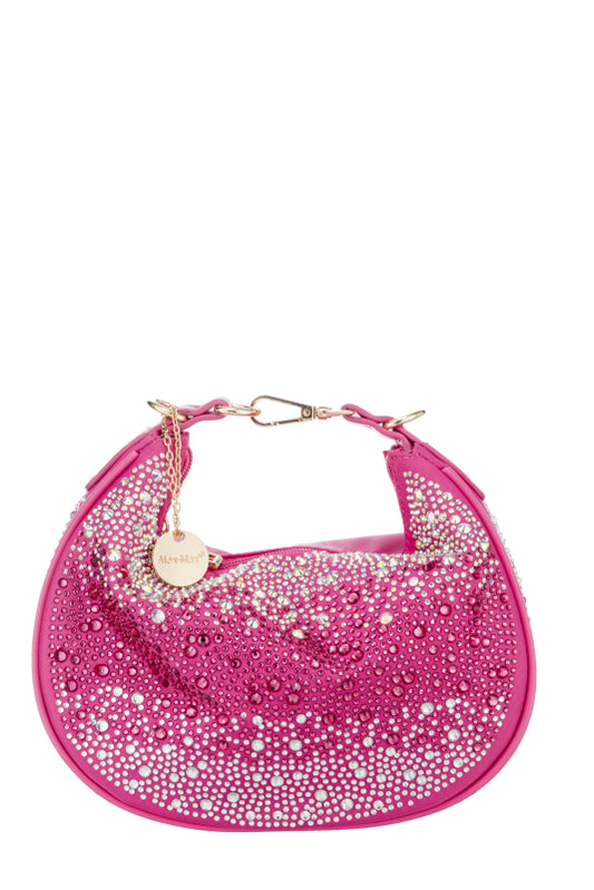 Holly pink strassz kővel díszített kézi táska