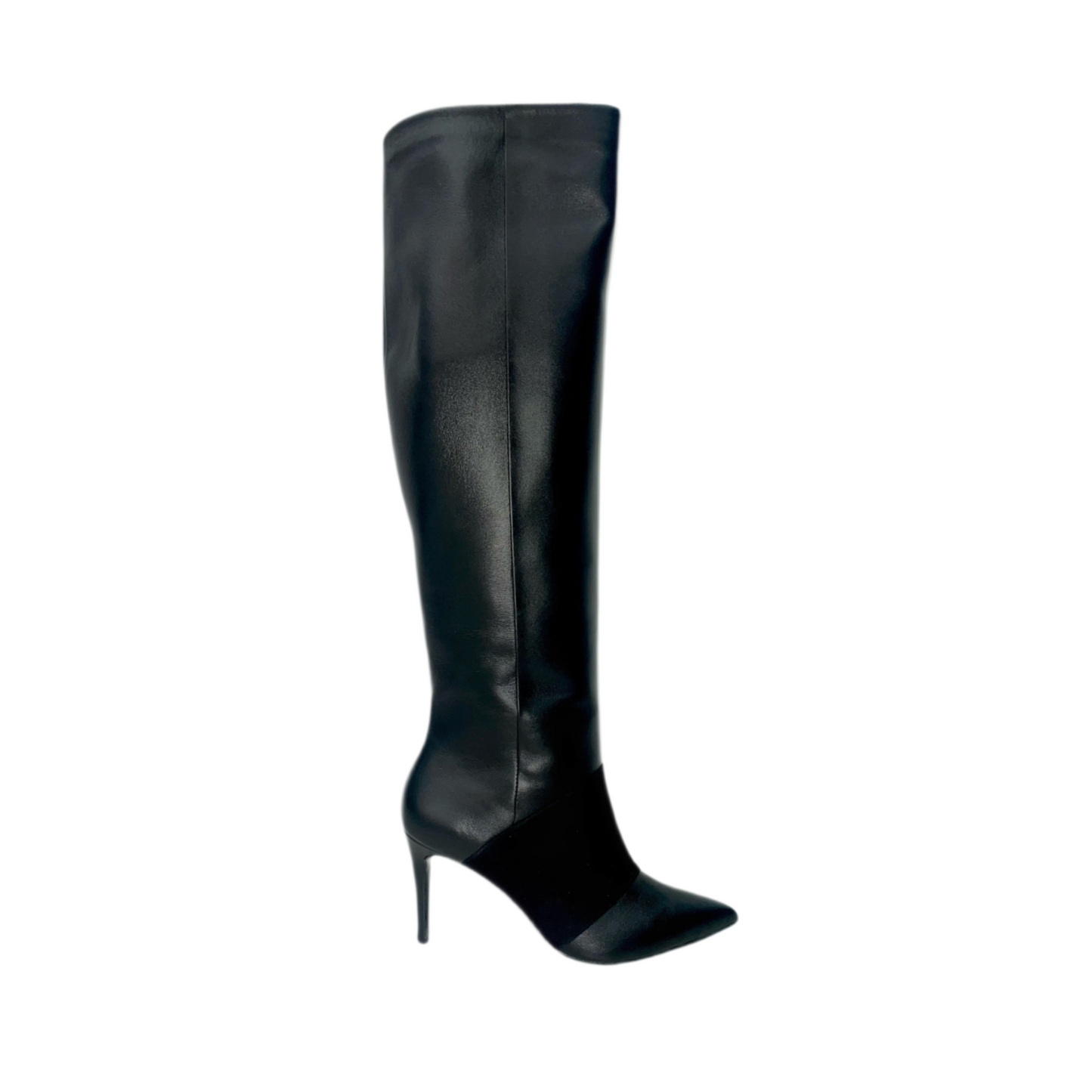 Vivian fekete bőr hosszúszárú csizma