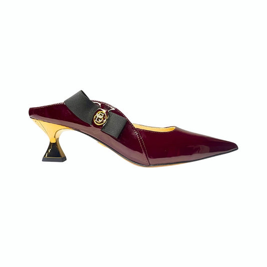 Eliza bordó lakkbőr mules
